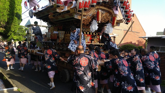 A vibrant summer festival in Japan